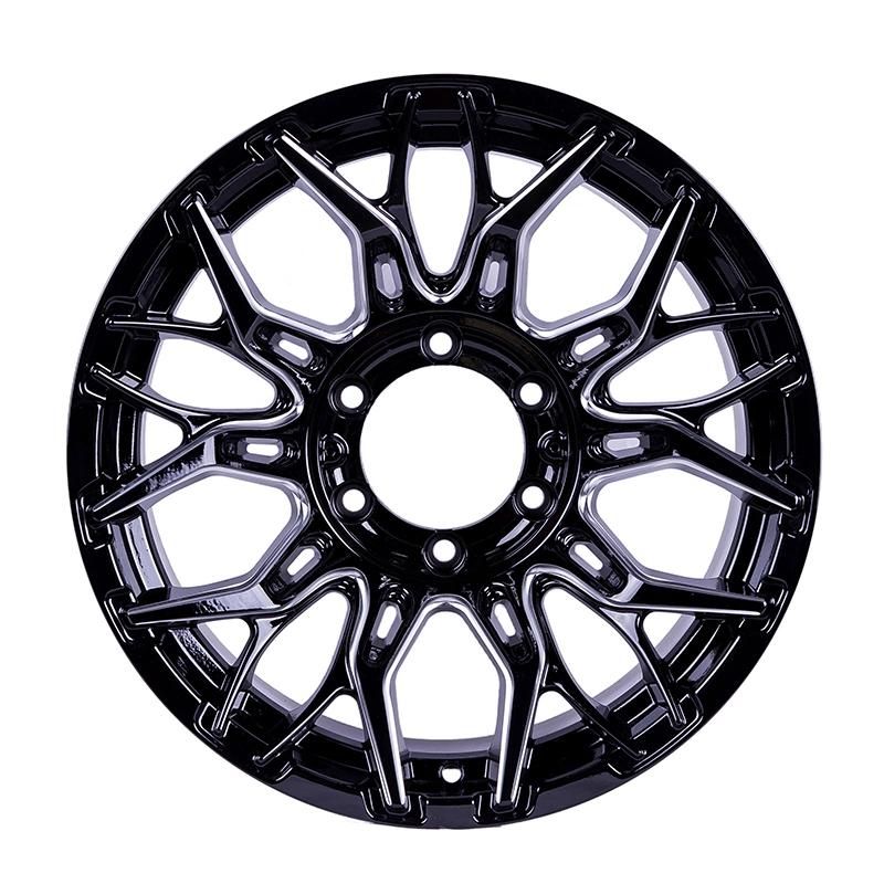 High Performance 17 18 Inch Alloy Wheel 5/6X114.3-139.7 Alloy Rim Black Rim for Car