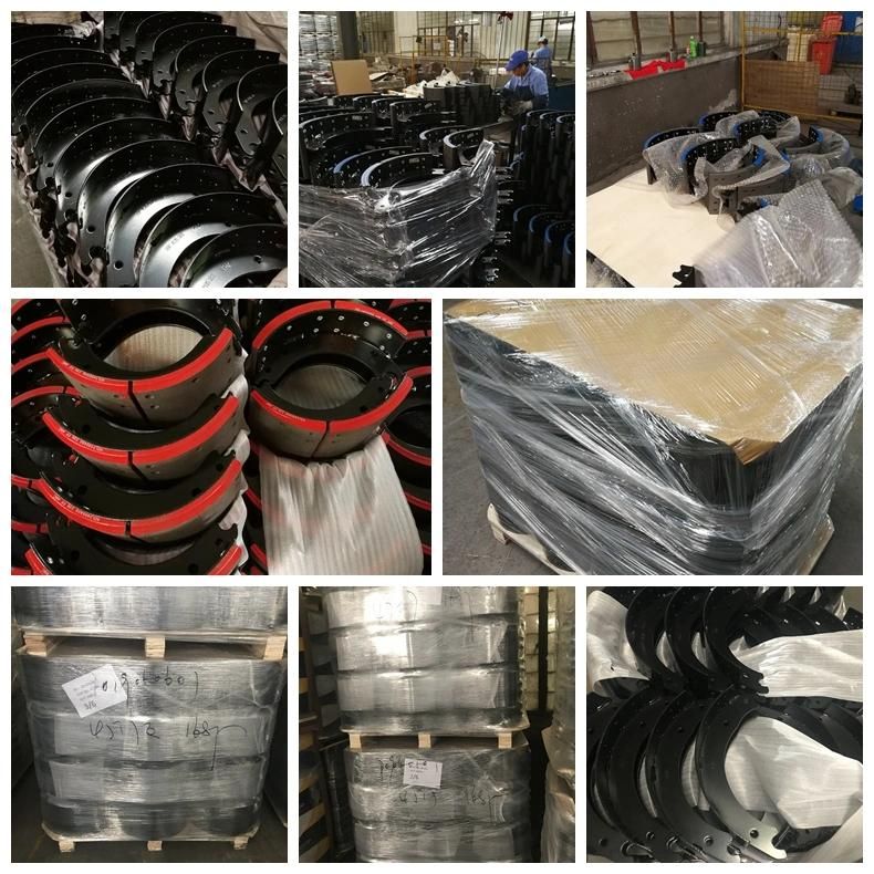 Heavy duty truck trailer semi-metallic  brake shoes WVA 4719 with repair sets