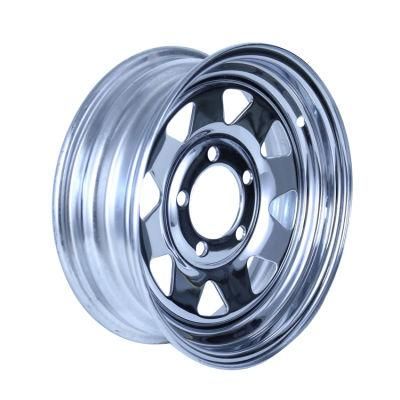 Galvanized Wheel Rim for Trailer Tire 12-16inch Steel Rim