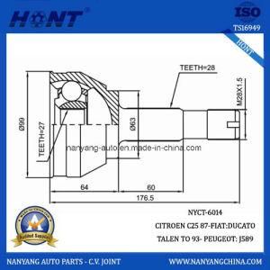 Spline Shaft Cardan Joint for Citroen