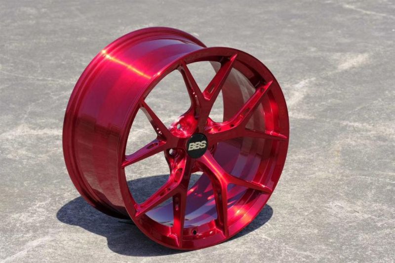 1 Piece Aluminum Alloy Wheel Red Brushed Finish Color for BBS