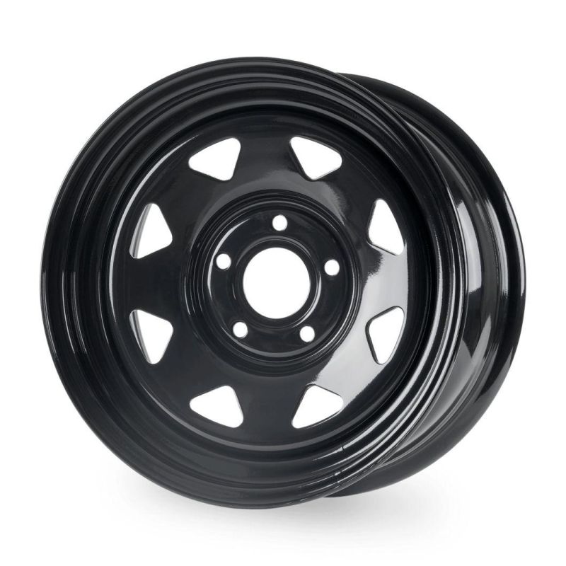 Black Steel Wheels 8 Spoke Triangel Wheel 16X8" 5X120