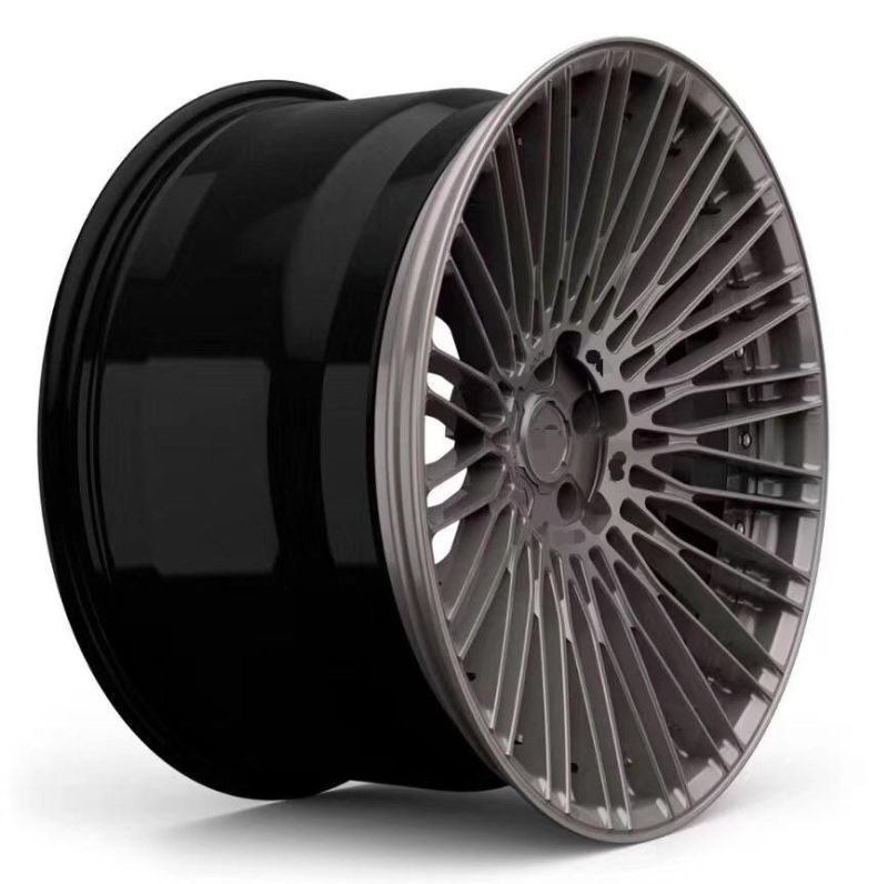 OEM 22X9.5 5X112 5X130 Matt Black Gunmetal Silver Machine Face Aluminium Passenger Car Alloy Rims Forged Wheel