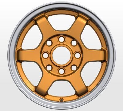 12/15 Inch China Professional Forged Alumilum Alloy Wheel Rims Gold Machined Lip for Passenger Car Wheels Car Rims