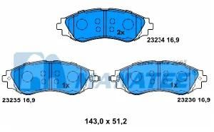 Front Disc Brake Pads for Chevrolet Epica Nubira (96245178)