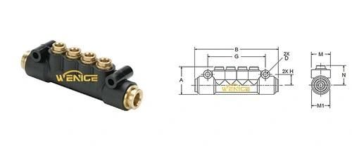 High Quality Manifold Union Connector Tube Fitting for Push in Manifold Union Connector