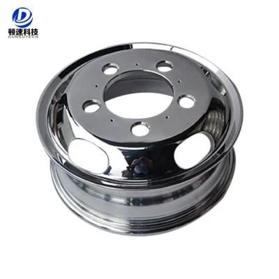 17.5X6.0 Aluminum Truck Wheel Hub Pilot Machined &amp; Polished Forged Wheel for Trucks/Buses Dual Wheel