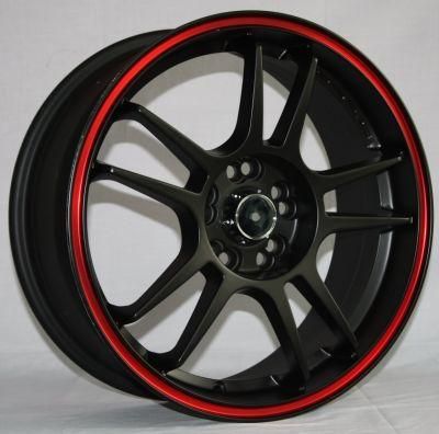 Matt Black Machined Lip Black Machined Face Superior Quality Alloy Car Wheels