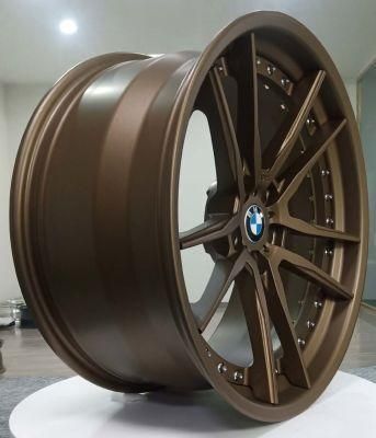 1 Piece Forged Alloy Wheel Customized with Matt Bronze Finish Color for BMW Car