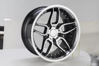 18inch 5spokes Black Wheel Rim Staggered