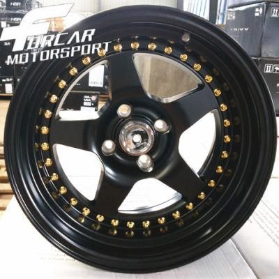 Alloy Wheel 15 Inch Gunmetal Machine Face Rims for Car