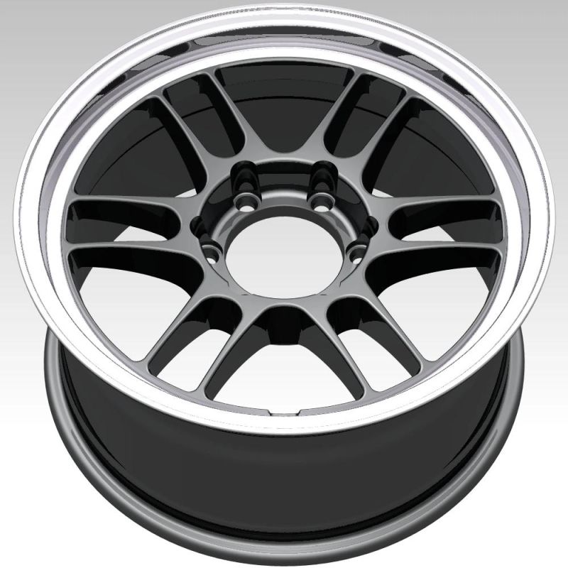 Professional Manufacturer Alloy Wheel Rims 15 Inch 17inch Black Machined Lip for Passenger Car Tires China Company Silver