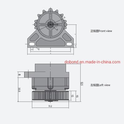 Sliding Door Damper Soft Close Damper Plastic Hydraulic Rotary Dampers with Gear Rack