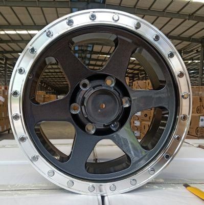 Sj Aluminum Alloy Wheel 16X8 6X139.7 Dark Gunmetal Machine Lip Passenger Car Wheels
