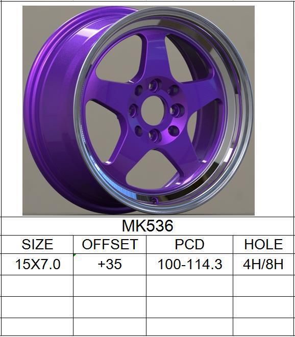 MK536 JXD Brand Auto Replica Alloy Wheel Rim for Car Tyre with ISO