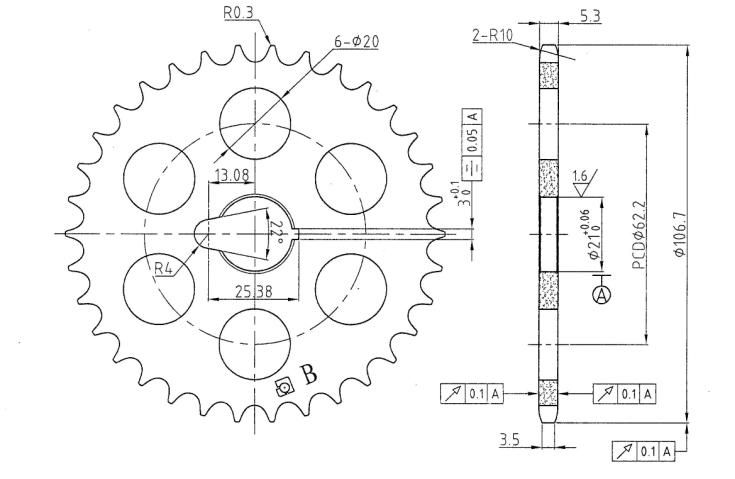 Sintered Sprocket of Powder Metallurgy (HL030001)