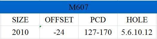 M607 JXD Brand Auto Spare Parts Alloy Wheel Rim Aftermarket Car Wheel