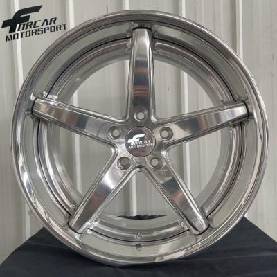 Customized 2-Piece New Polished Forged Alloy Wheel