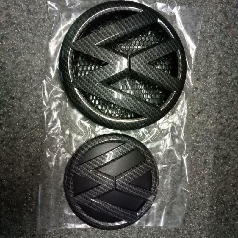 Car Grille Emblem Carbon Fiber T5 Front Emblem Back Badge