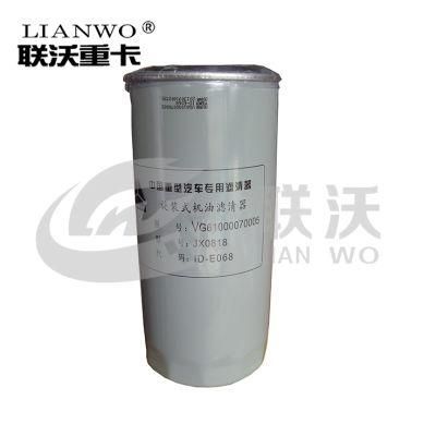 Sinotruk HOWO A7 Truck Shacman F2000 F3000 M3000 Wd615 Wd618 Wd12 JAC Weichai Engine Parts 0818 Oil Filter Vg6100007005