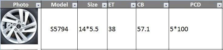 S5794 JXD Brand Auto Spare Parts Alloy Wheel Rim Replica Car Wheel for New Volkswagen Jetta