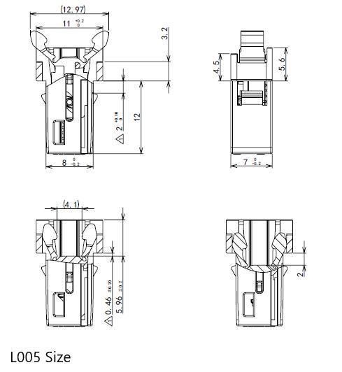 Plastic Push to Open and Close Door Latch Minilatch