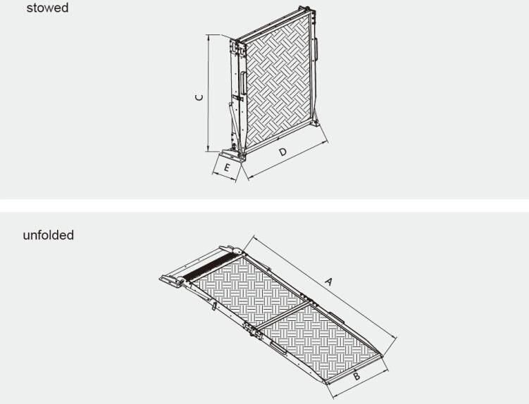 Aaluminum Loading Ramps Wheelchair Loading Ramps for Trailers