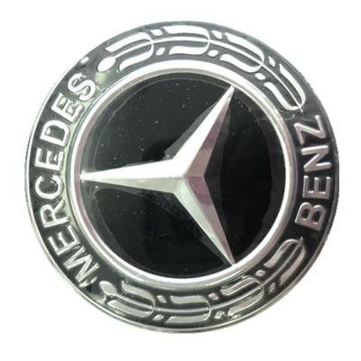 75mm Black Original Size Chrome Auto Logo Wheel Caps
