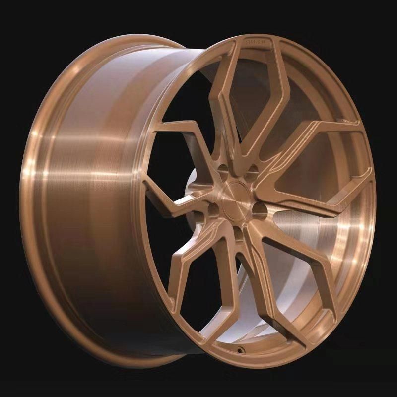1 Piece Monoblock Forged Alloy Wheel Rim with Bronze Brushed