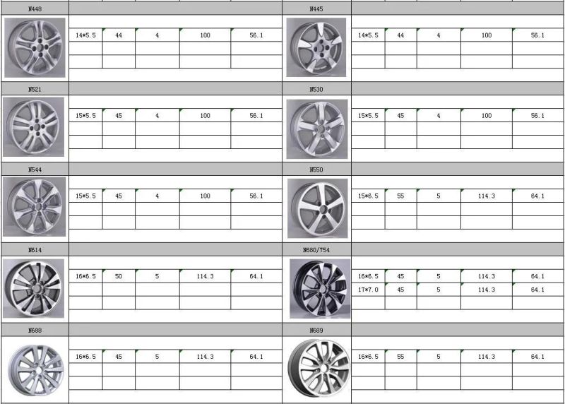 N614 JXD Brand Auto Spare Parts Alloy Wheel Rim Replica Car Wheel for Honda Accord
