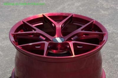 1 Piece Aluminum Alloy Wheel Red Brushed Finish Color for BBS