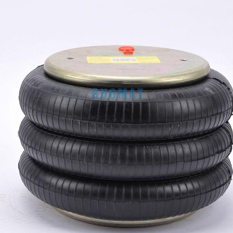 1/4NPT Air Inlet Triple Convoluted Air Spring Balloon Rubber Air Bellow M10X1.5