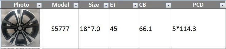 S5777 JXD Brand Auto Spare Parts Alloy Wheel Rim Replica Car Wheel for Nissan X-Trail 2019
