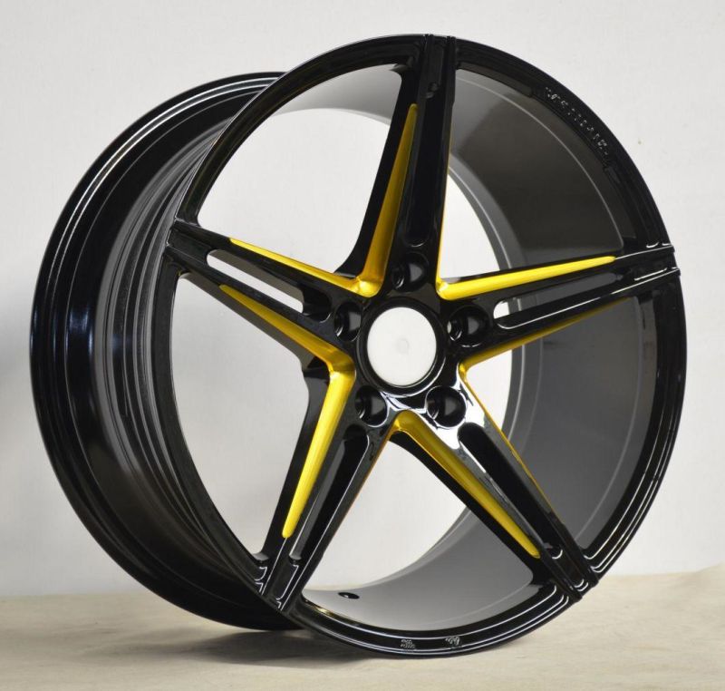 After Alloy Wheels with black machine face UFO-5048