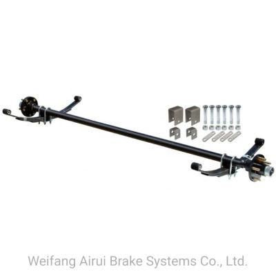 High Quality 3, 500 Lbs Electric Brakes Trailer Brake System Axle with Double Eye Springs &amp; U-Bolts for Mover Caravan Camper Eje