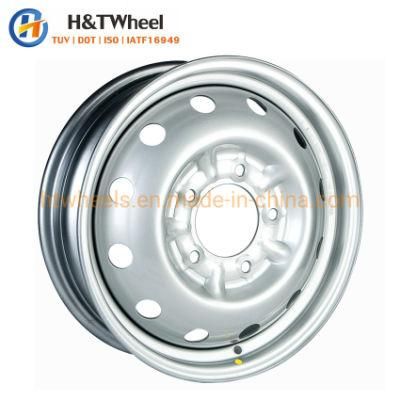 H&T Wheel 664201 16 Inch 16X6.0 PCD 4X100 Passenger Car Snow Steel Wheels