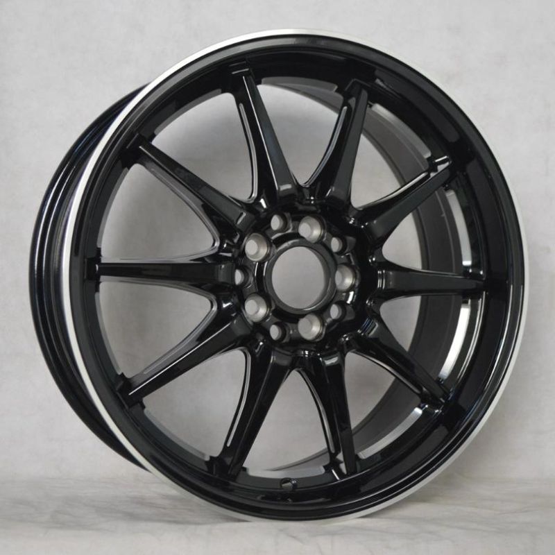 Jwl Via Test 15 16 Inch Alloy Wheel with PCD 100-114.3 Tuning Wheels Black Machine Face Alloy Wheels