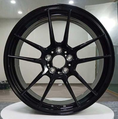 1 Piece Forged T6061 Alloy Rims Sport Aluminum Wheels for Customized T6061 Material with Black+Milling Engravings for Benz