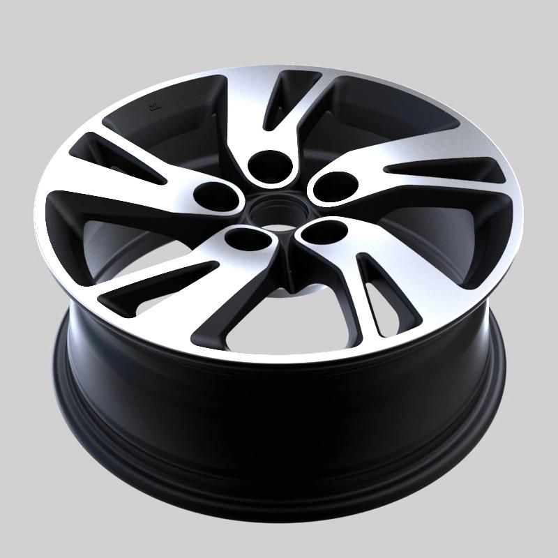 16X6.5 Inch 5X114.3 PCD 37 Et China Professional Forged Alumilum Alloy Wheel Rims Black Machined Face and Lip for Passenger Car Wheels Car Rims
