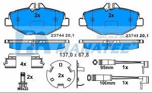 Front Disc Brake Pads for Mercedes Benz E-CLASS W211 W212 S211 (003 420 99 20)