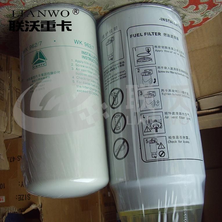 Sinotruk HOWO Auto Truck Spare Parts Diesel Fuel Filter Vg1560080012 Wk962-7