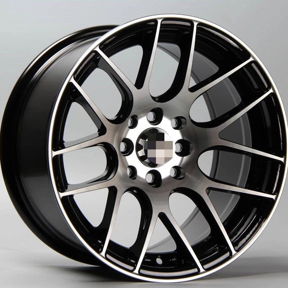 Jwl Via Test 15 16 Inch Alloy Wheel with PCD 100-114.3 Tuning Wheels Black Machine Face Alloy Wheels