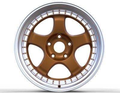 Professional Manufacturer Alumilum Alloy Wheel Rims 17 Inch 5X114.3/8X100/114.3 Bronze Finish for Passenger Car Wheel Car Tires