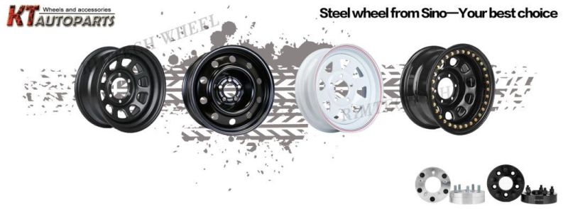4X4 Modular Offroad Steel Wheel 15X6 Grossy Black