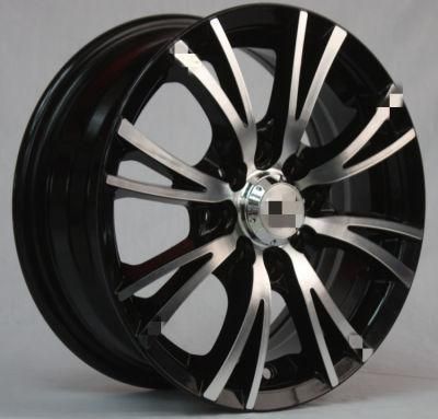 Popular 14*5.5 Inch Black Machined Face Aftermarket Racing Car Alloy Wheel Tyre Rims