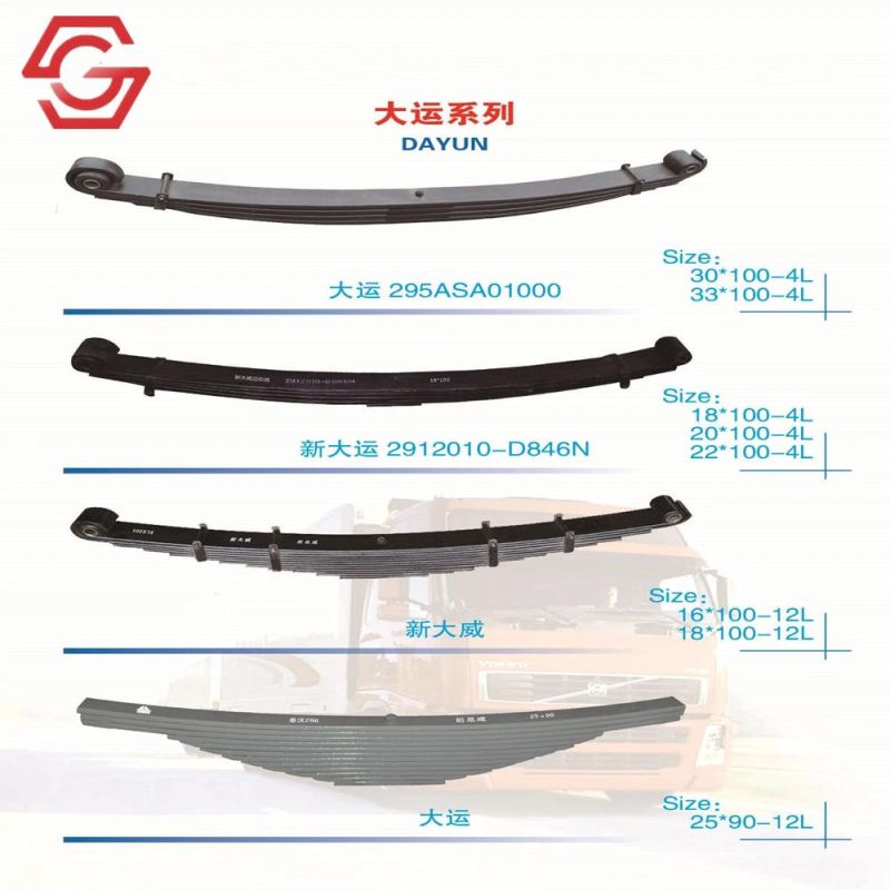 Spare Truck Parts Leaf Spring for Dayun