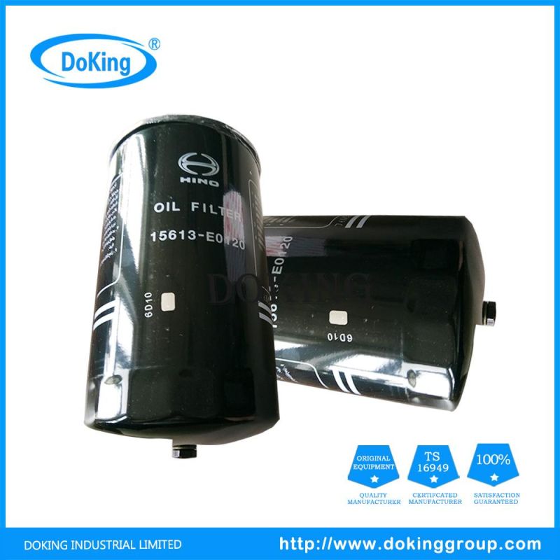 High Quaility Oil Filter 15607-2190L for Trucks, Excavator, Cars