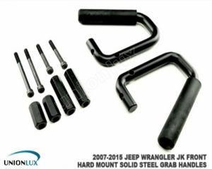 Front Hard Mount Solid Steel Grab Handles for Jeep Wrangler 07-15