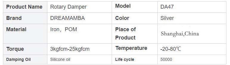 Disc-Shaped Metal Material High Torque Soft Close Damper