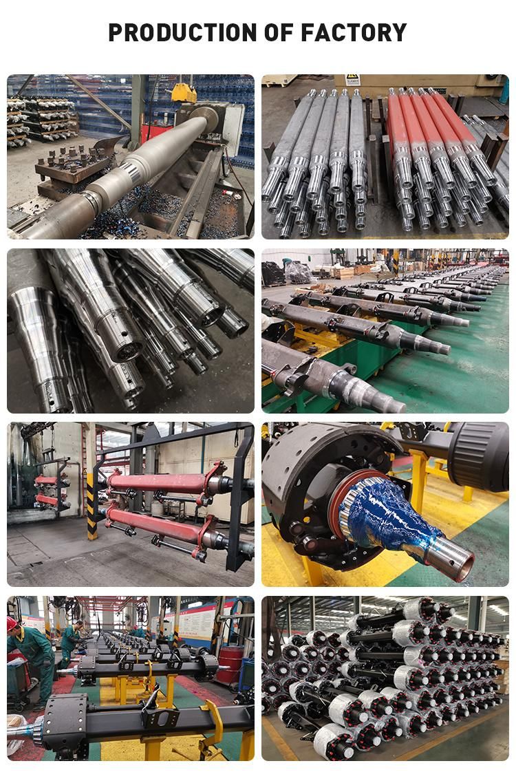 Sale of 13t American Type Axle Trailer Axle Rear Axle Fuwa Axle Outboard Axle for Semi-Trailer Vehicle Parts and Truck Parts